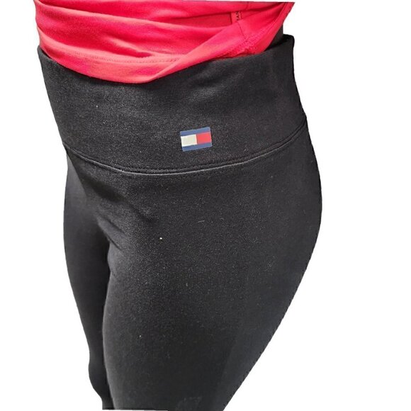Tommy Hilfiger Performance Workout Pants-High-Rise Cotton Leggings Womens Medium - Picture 6 of 11